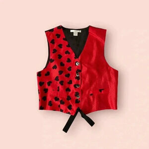 The limited hearts and polka dots silk vest